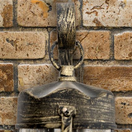 Āra sienas gaismeklis TAVERNA 1xE27/60W/230V IP23 bronza/patina