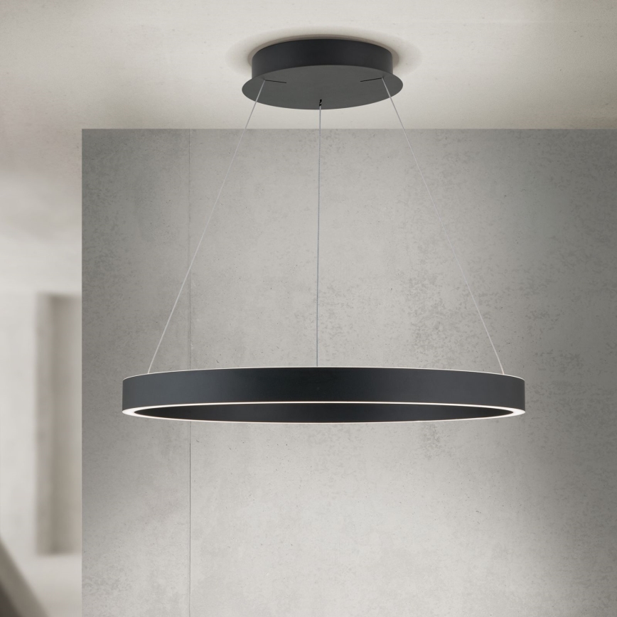 LED regulējama lustra uz troses KOLK LED/60W/230V 2700/3000/4000K Ø 60 cm melna