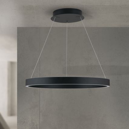 LED regulējama lustra uz troses KOLK LED/60W/230V 2700/3000/4000K Ø 60 cm melna