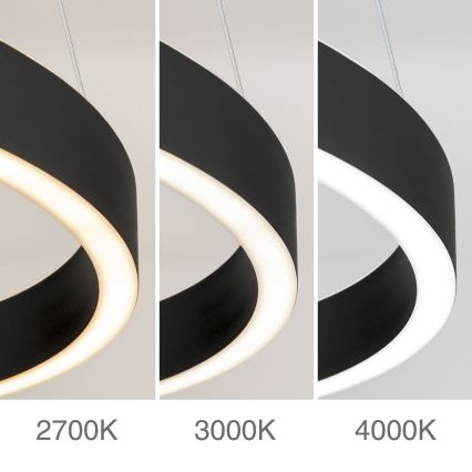 LED regulējama lustra uz troses KOLK LED/60W/230V 2700/3000/4000K Ø 60 cm melna