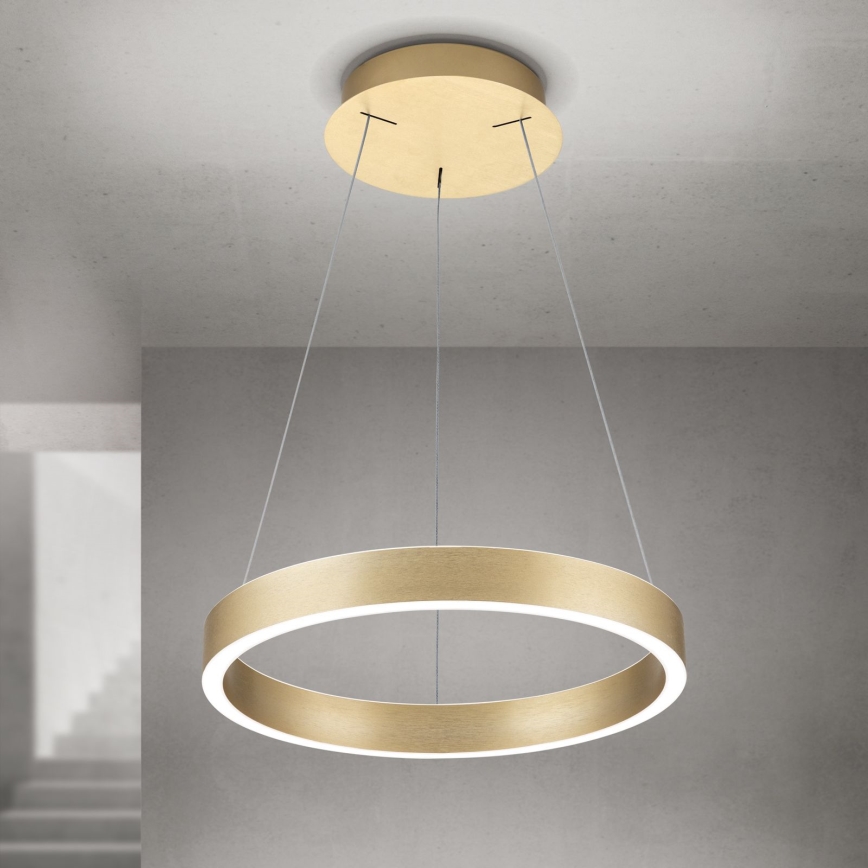 dimējama LED piekaramā lustra uz troses KOLK LED/40W/230V 2700/3000/4000K Ø 40 cm zelta