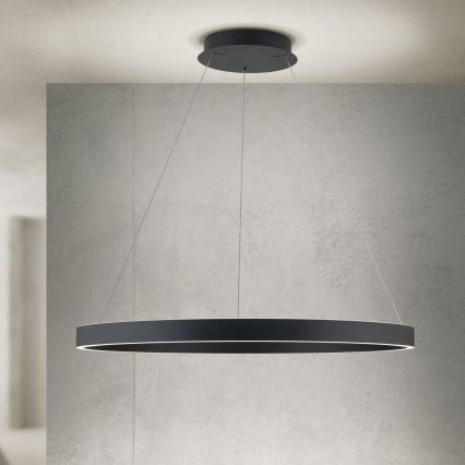 regulējama LED lustra uz troses KOLK LED/80W/230V 2700/3000/4000K Ø 80 cm, melna