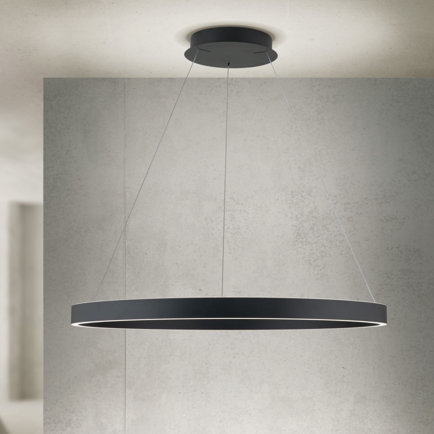 regulējama LED lustra uz troses KOLK LED/80W/230V 2700/3000/4000K Ø 80 cm, melna