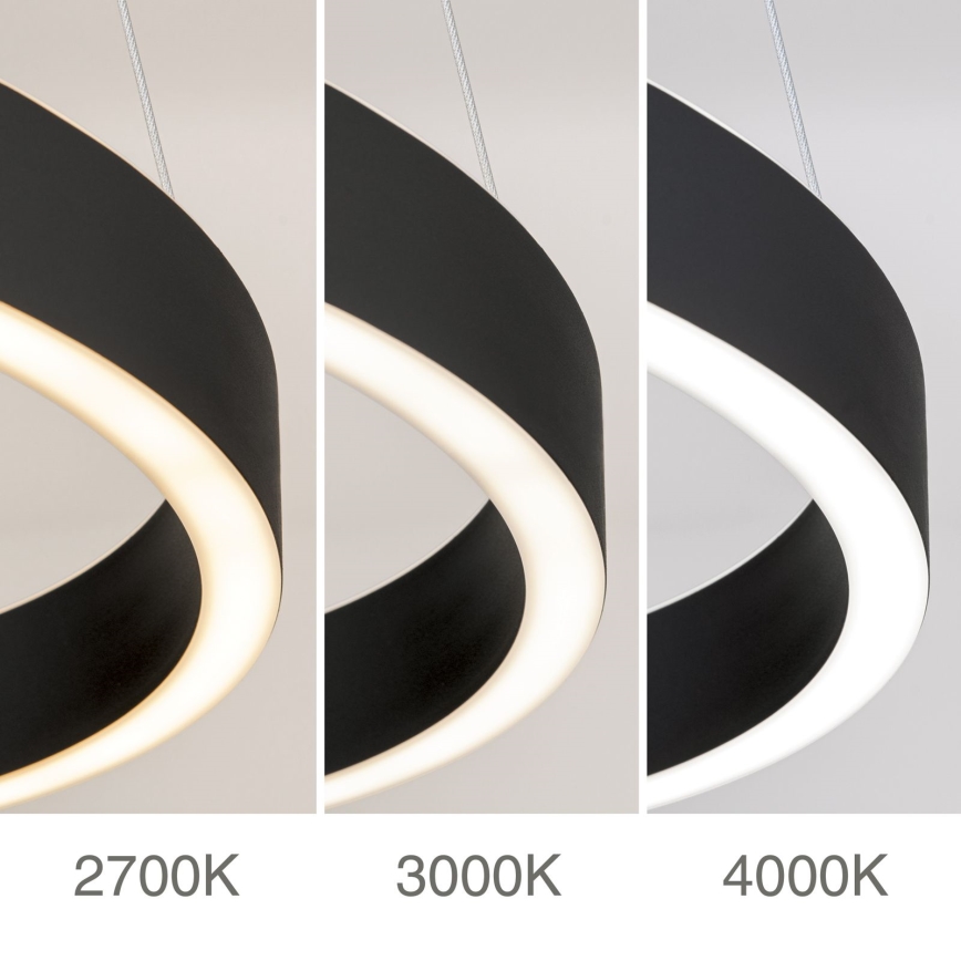 regulējama LED lustra uz troses KOLK LED/80W/230V 2700/3000/4000K Ø 80 cm, melna