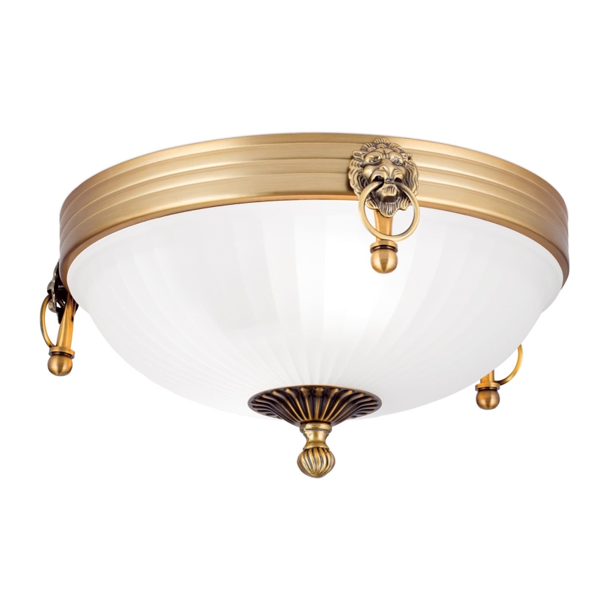 Griestu lampa ROCCA 2xE27/60W/230V d. 31 cm bronza/balta