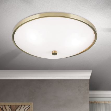 Griestu lampa AIDA 3xE27/60W/230V d. 40 cm misiņš