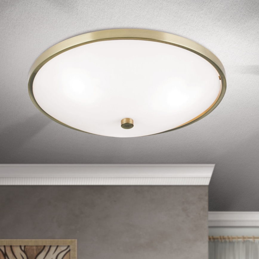 Griestu lampa AIDA 3xE27/60W/230V d. 40 cm misiņš