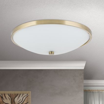 Griestu lampa AIDA 3xE27/60W/230V d. 40 cm misiņš