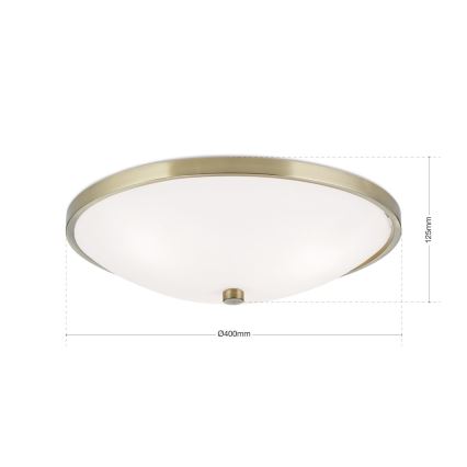 Griestu lampa AIDA 3xE27/60W/230V d. 40 cm misiņš