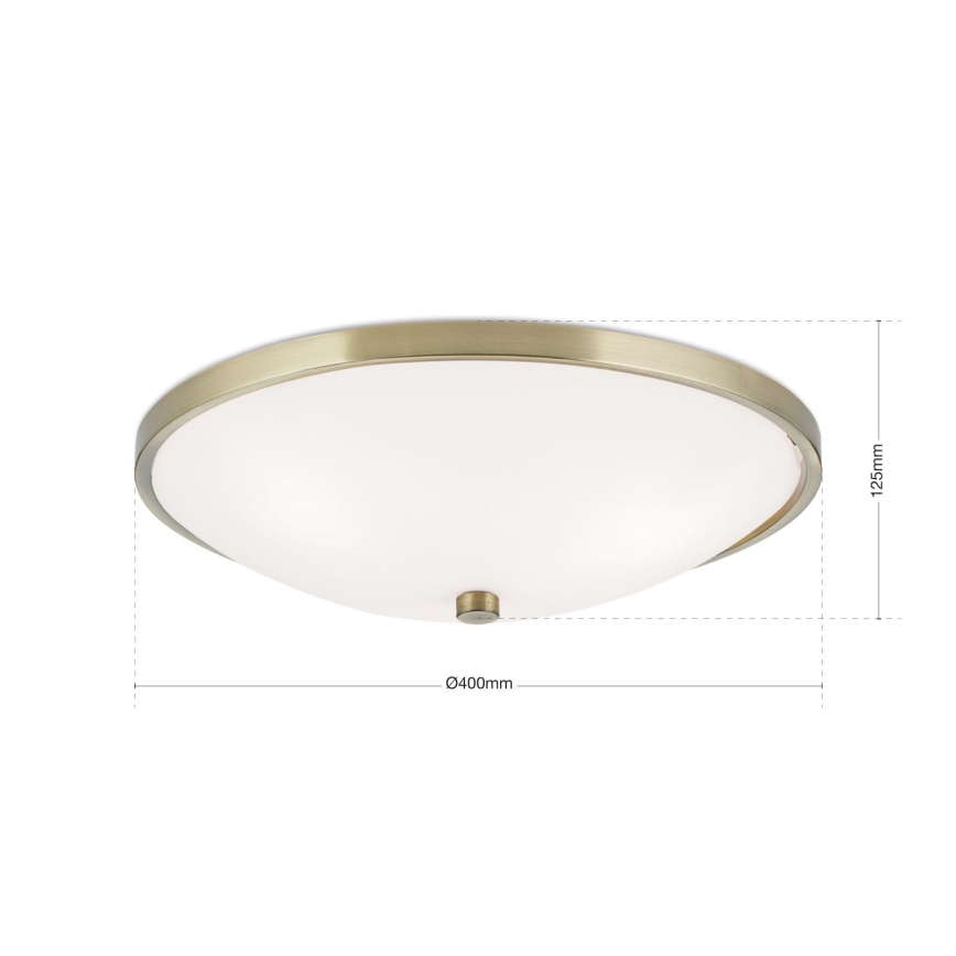 Griestu lampa AIDA 3xE27/60W/230V d. 40 cm misiņš
