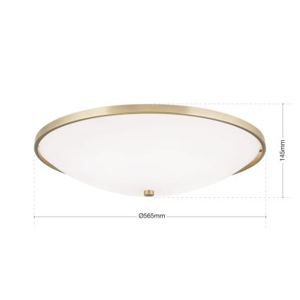 Griestu lampa AIDA 5xE27/60W/230V d. 56,5 cm misiņš
