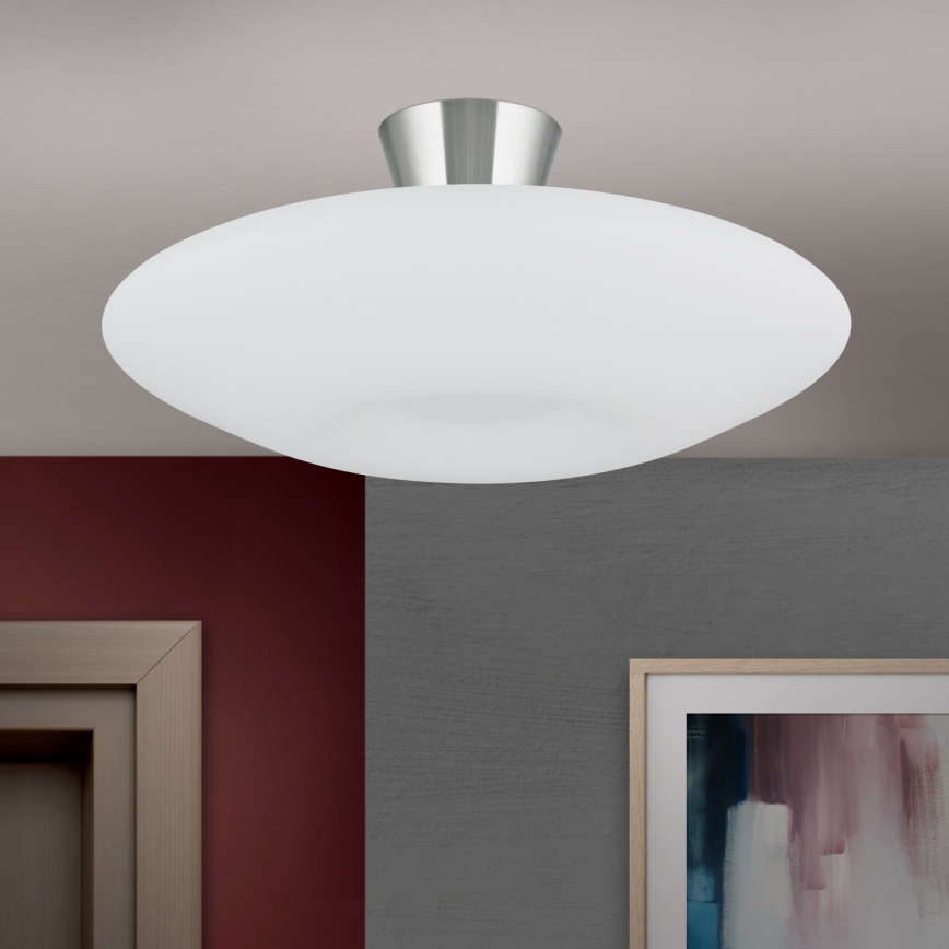 Griestu lampa BLANC 2xE27/60W/230V d. 49 cm matēts hroms