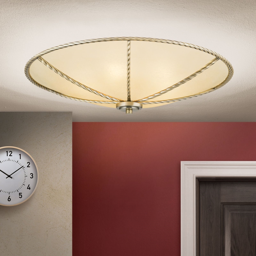 Griestu lampa MAURO 5xE27/60W/230V d. 56 cm bronza