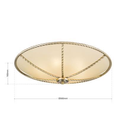 Griestu lampa MAURO 5xE27/60W/230V d. 56 cm bronza