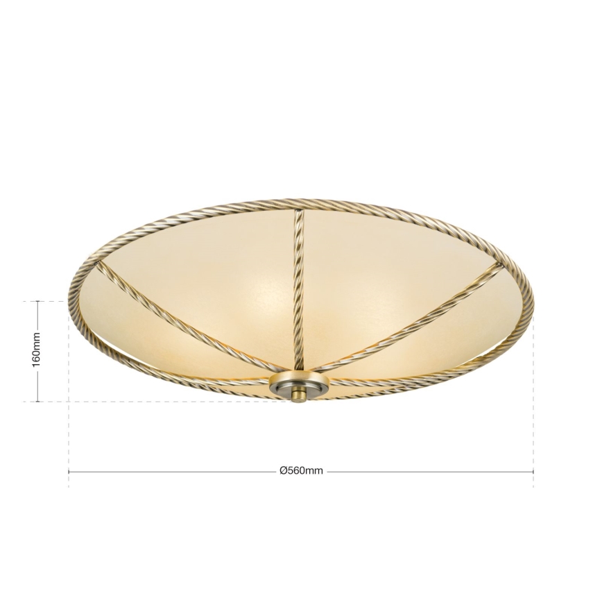 Griestu lampa MAURO 5xE27/60W/230V d. 56 cm bronza