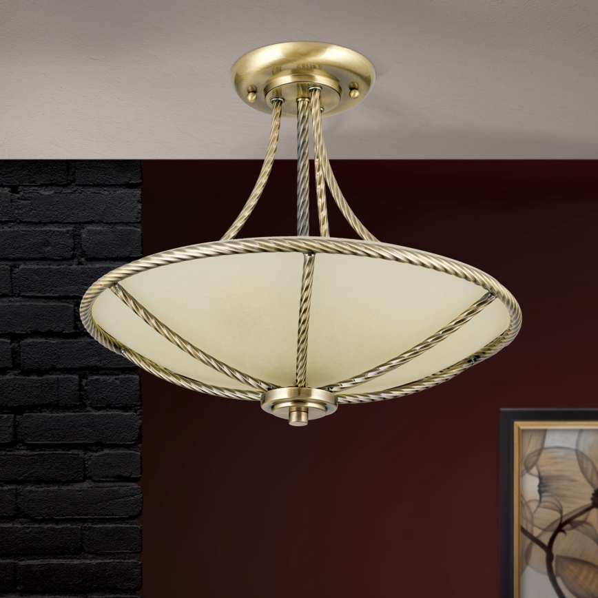 Lustra ar stieni MAURO 3xE27/60W/230V d. 42 cm bronza