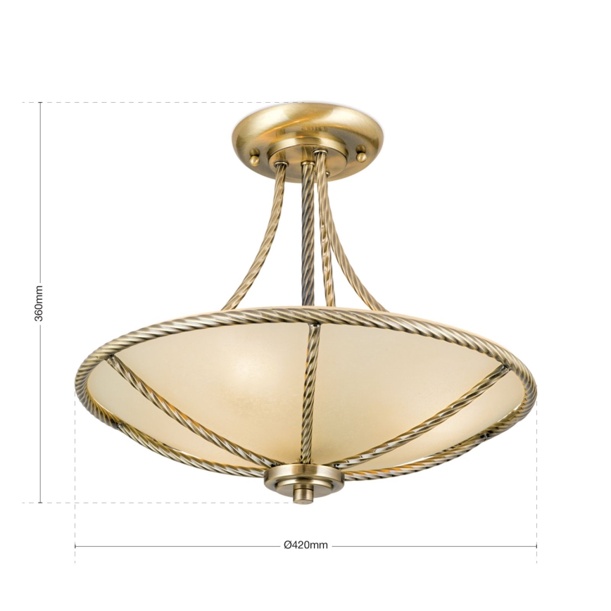 Lustra ar stieni MAURO 3xE27/60W/230V d. 42 cm bronza