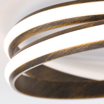 LED Aptumšojama griestu lampa CIRCUS LED/30W/230V brūna/patina