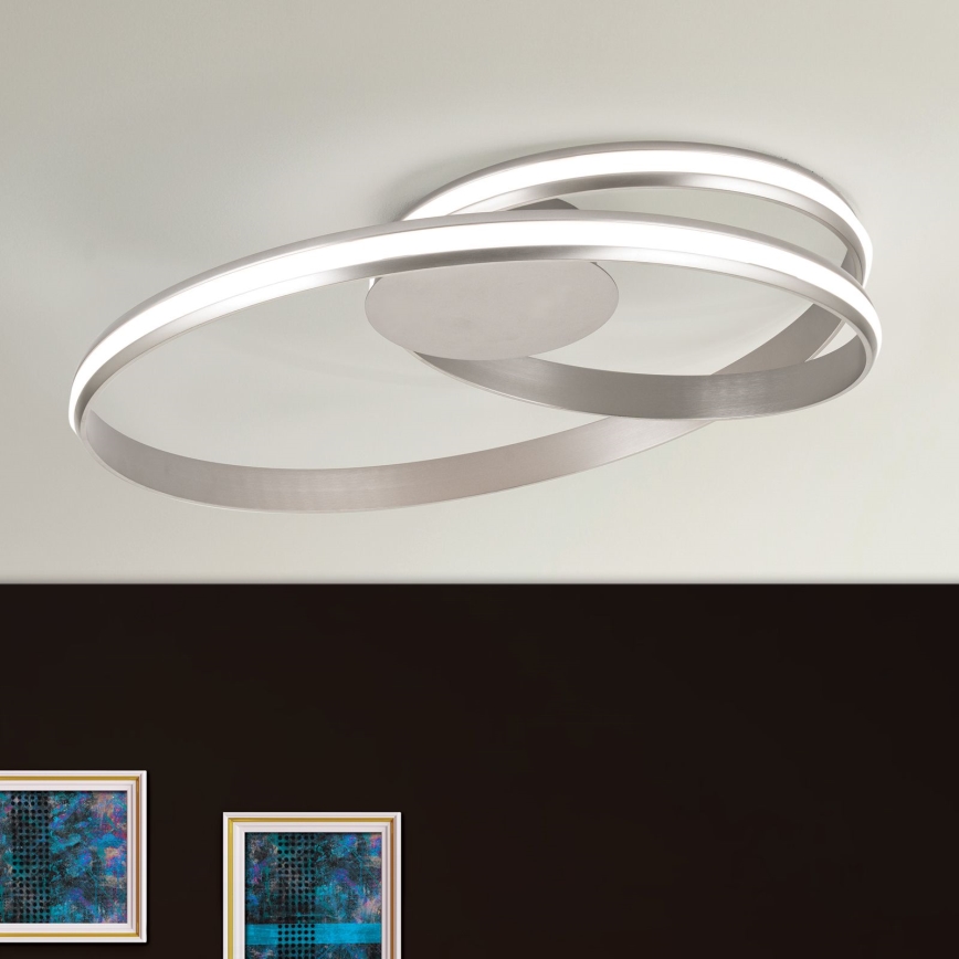LED Aptumšojama griestu lampa CIRCUS LED/30W/230V sudraba