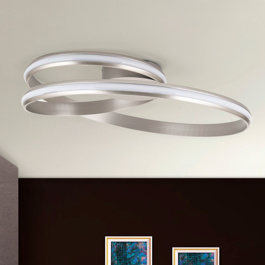 LED Aptumšojama griestu lampa CIRCUS LED/30W/230V sudraba