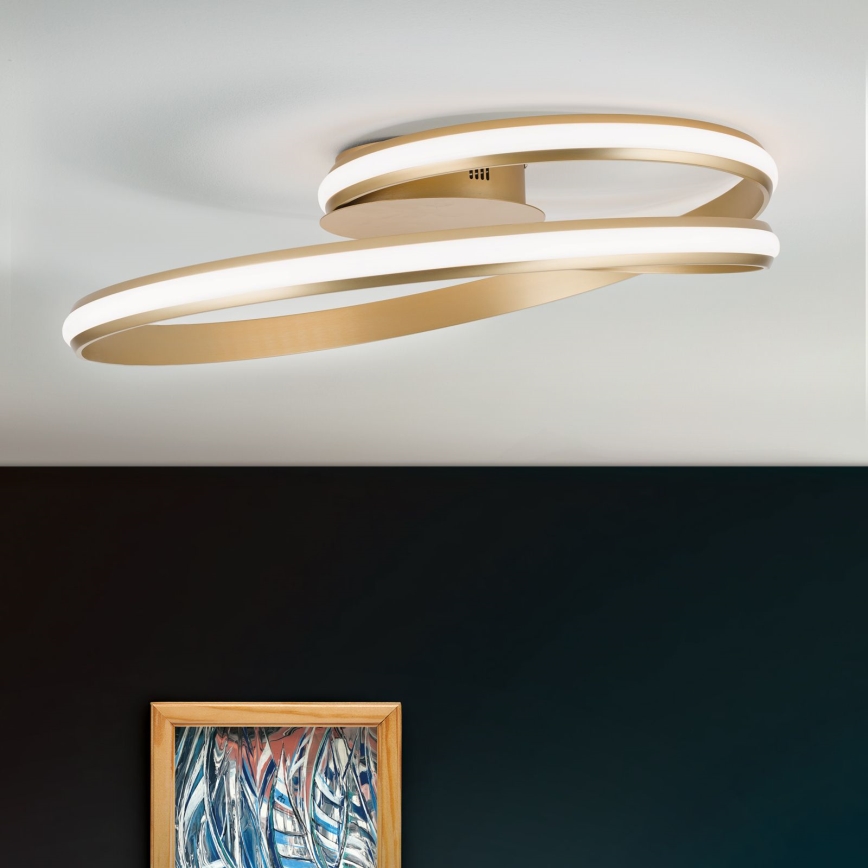LED Aptumšojama griestu lampa CIRCUS LED/30W/230V zelta