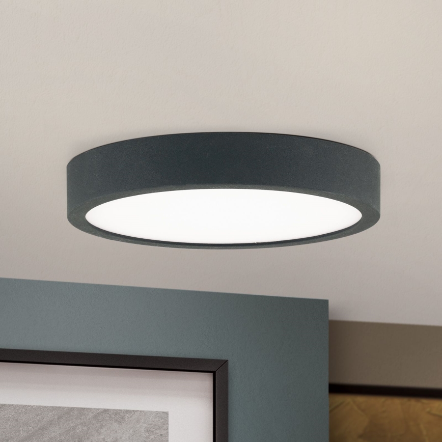 LED Griestu lampa BULLY LED/12W/230V d. 14 cm melna