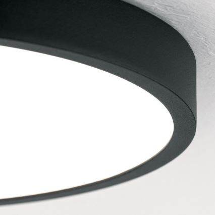 LED Griestu lampa BULLY LED/24W/230V d. 24 cm melna