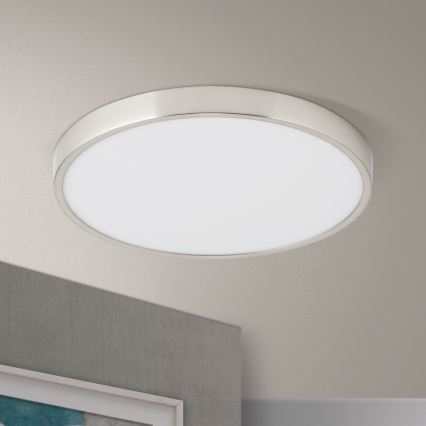 LED Griestu lampa BULLY LED/28W/230V d. 28 cm matēts hroms