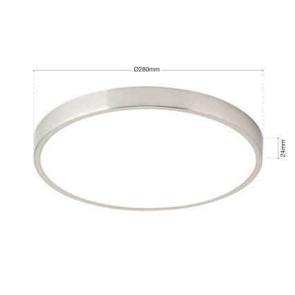 LED Griestu lampa BULLY LED/28W/230V d. 28 cm matēts hroms