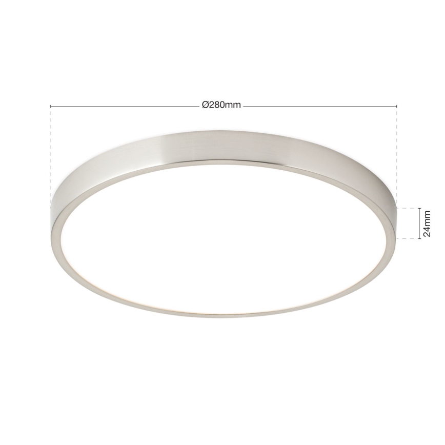 LED Griestu lampa BULLY LED/28W/230V d. 28 cm matēts hroms