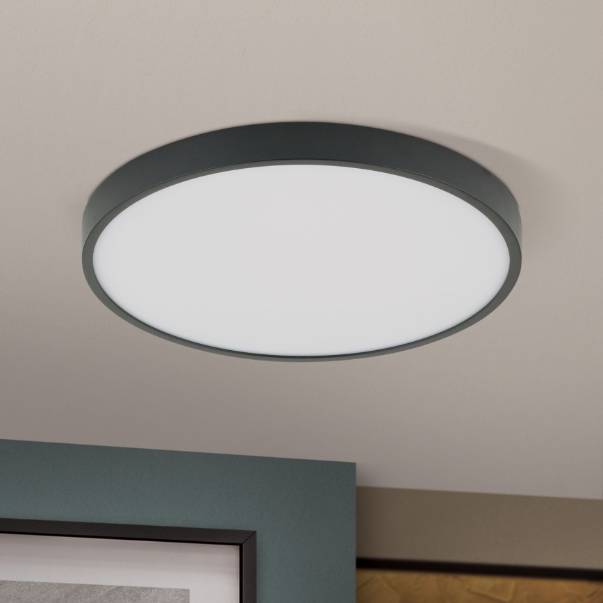 LED Griestu lampa BULLY LED/28W/230V d. 28 cm melna