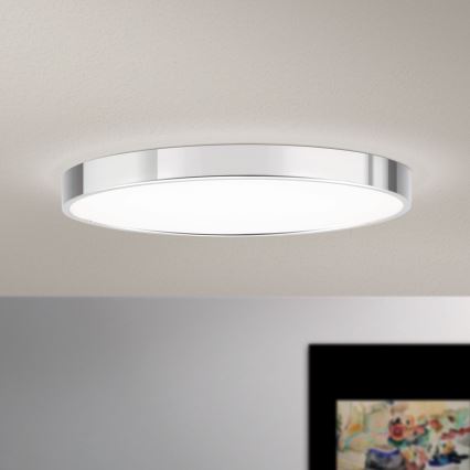 LED Griestu lampa BULLY LED/28W/230V d. 28 cm spīdīgi hromēts