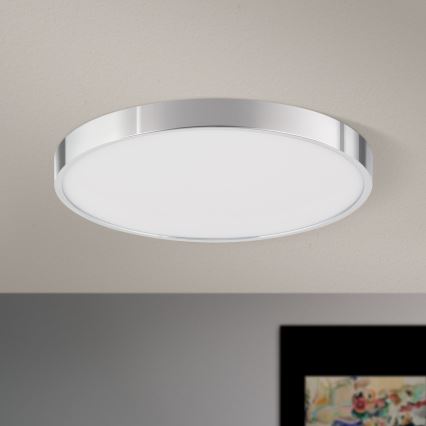 LED Griestu lampa BULLY LED/28W/230V d. 28 cm spīdīgi hromēts