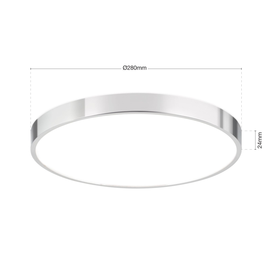 LED Griestu lampa BULLY LED/28W/230V d. 28 cm spīdīgi hromēts