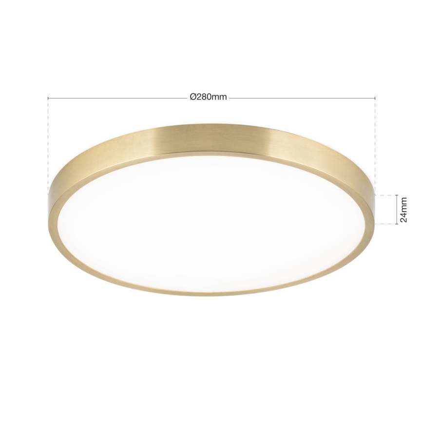 LED Griestu lampa BULLY LED/28W/230V d. 28 cm zelta
