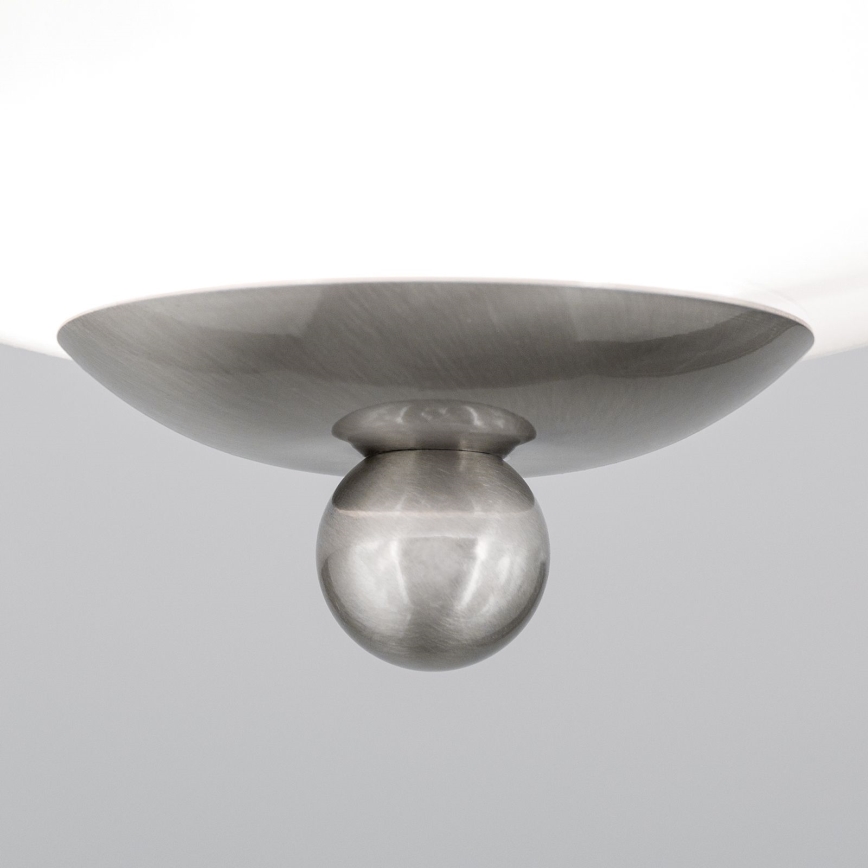 Griestu lampa LANDHAUS 1xE27/60W/230V d. 21 cm matēts hroms/balta