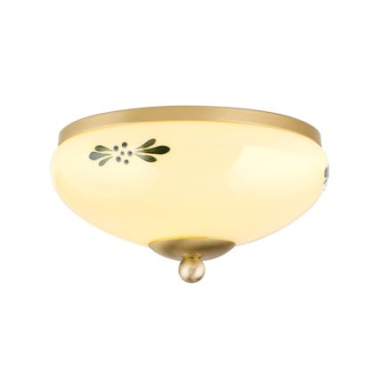 Griestu lampa LANDHAUS 1xE27/60W/230V d. 21 cm misiņš/bēša