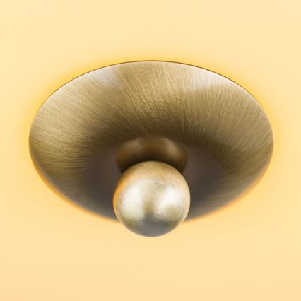 Griestu lampa LANDHAUS 2xE27/60W/230V d. 28 cm misiņš/bēša