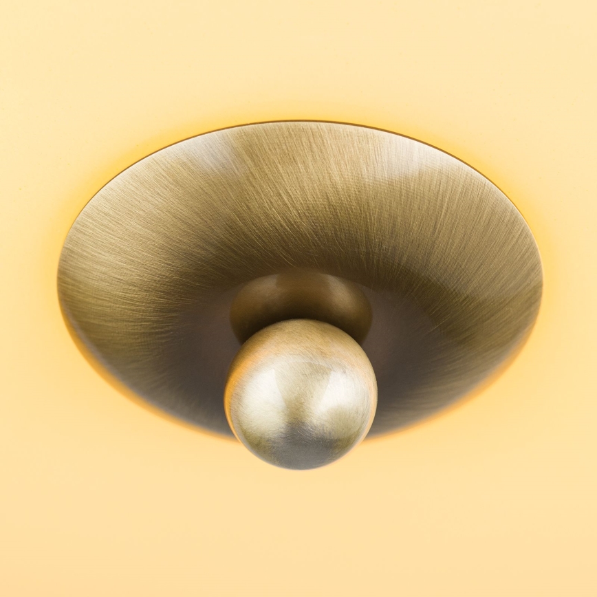 Griestu lampa LANDHAUS 2xE27/60W/230V d. 28 cm misiņš/bēša