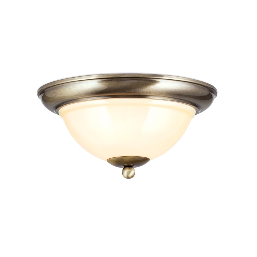 Griestu lampa AUSTRIAN OLD LAMP 2xE27/60W/230V d. 27 cm bronza/bēša