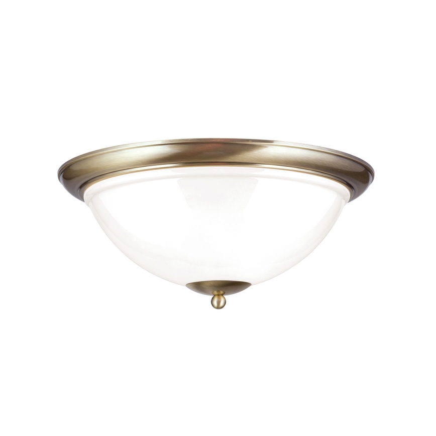 Griestu lampa AUSTRIAN OLD LAMP 3xE27/60W/230V d. 50 cm bronza/balta