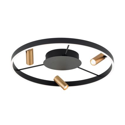 LED dimējams griestu gaismeklis BERLIN LED/50W/230V melns/zelts