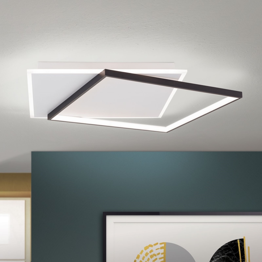 LED Aptumšojama griestu lampa EMANUEL LED/50W/230V balta/melna