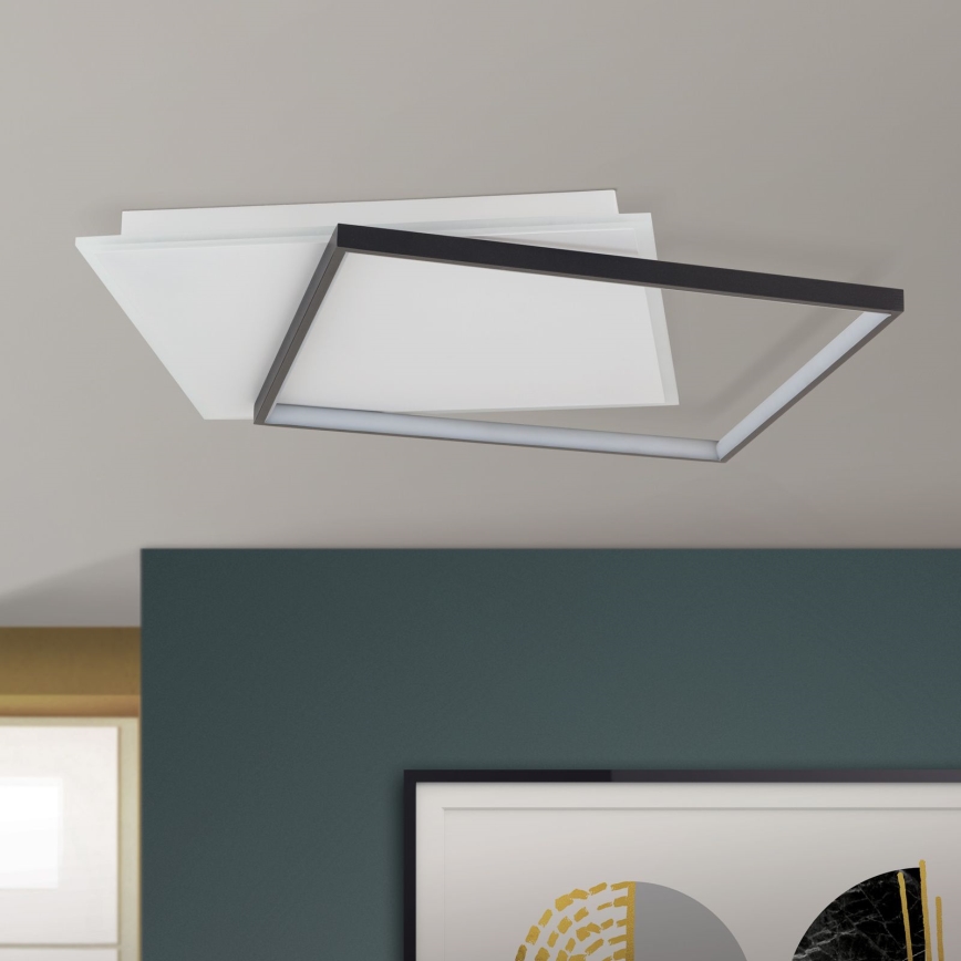 LED Aptumšojama griestu lampa EMANUEL LED/50W/230V balta/melna