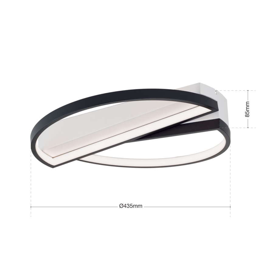 LED Aptumšojama griestu lampa OLGA LED/28W/230V melna/balta