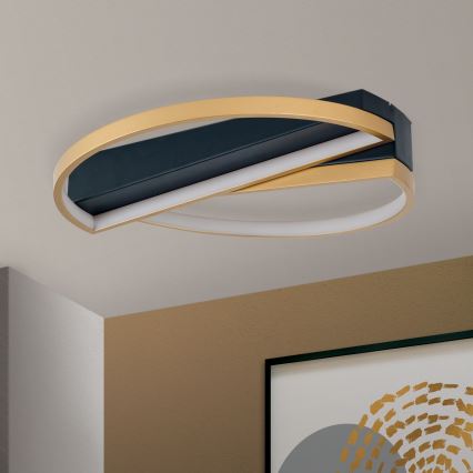 LED Aptumšojama griestu lampa OLGA LED/28W/230V zelta/melna
