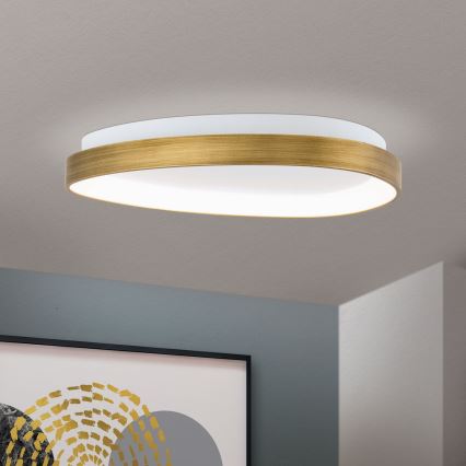 LED Griestu lampa CHARLIE LED/35W/230V d. 45 cm zelta