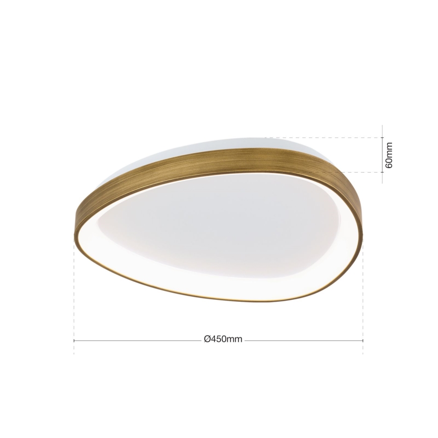 LED Griestu lampa CHARLIE LED/35W/230V d. 45 cm zelta
