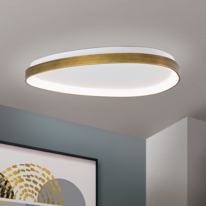 LED Griestu lampa CHARLIE LED/48W/230V d. 65 cm zelta