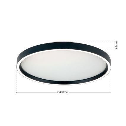 LED Aptumšojama griestu lampa MASCA LED/36W/230V 2700/3350/4000K d. 40 cm melna